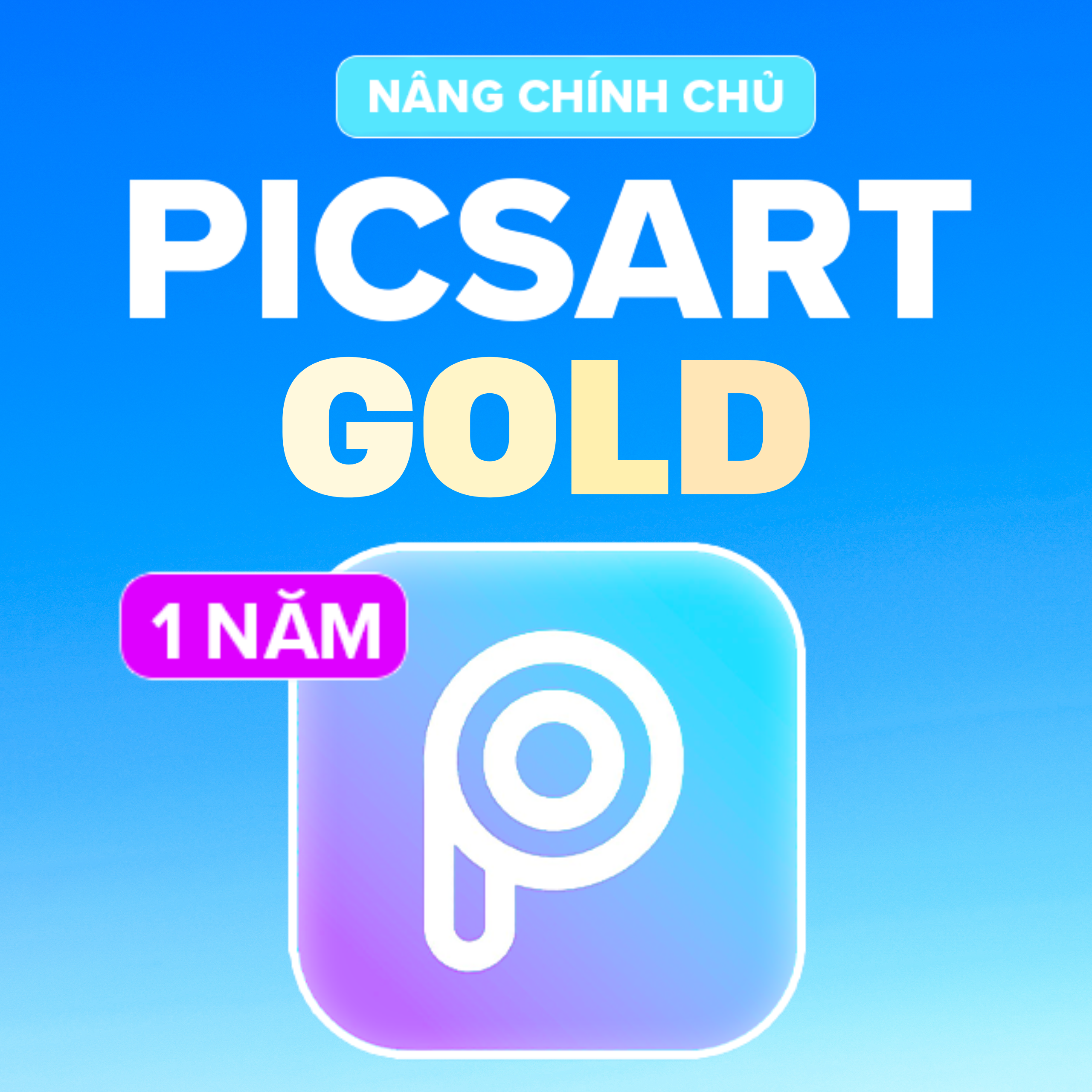 Picsart Gold Chính Hãng - Tài Khoản Chính Chủ - 12 THÁNG